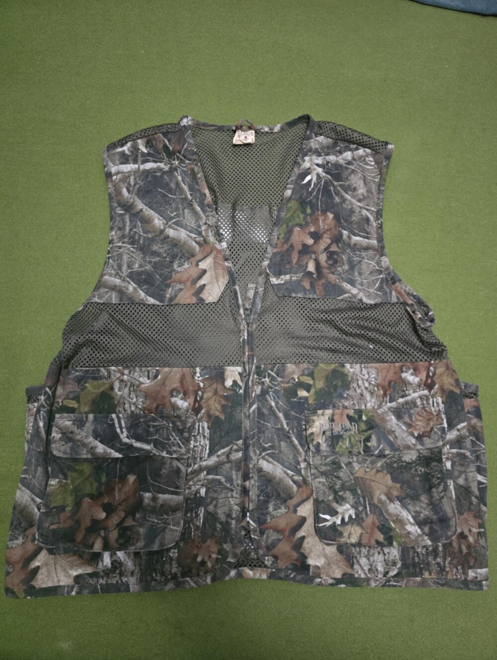 RedHead Olive Green Mesh Vest with Camouflage Trim